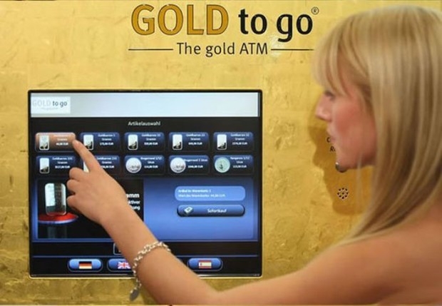Берлинский банкомат, выдающий золото